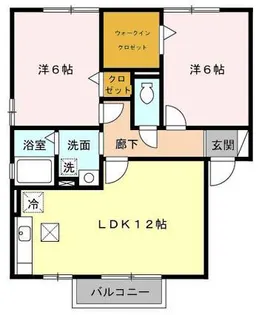 グリーンパークB【1階】の間取り