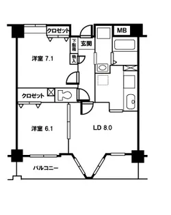 埼玉県戸田市上戸田1【マンション】の間取り