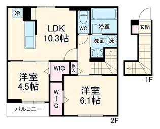 フォルトゥーナ北葉【2階】の間取り