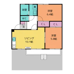 エルムα【1階】の間取り