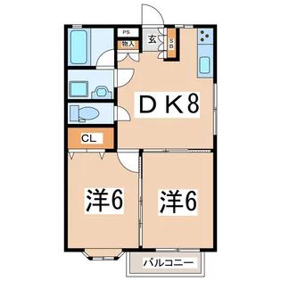 福島県郡山市並木5【アパート】の間取り