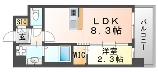 セレニテ江坂エクラ【10階】の間取り