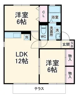 山梨県甲府市千塚5【アパート】の間取り
