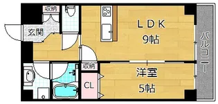 プラセル樟葉【1階】の間取り