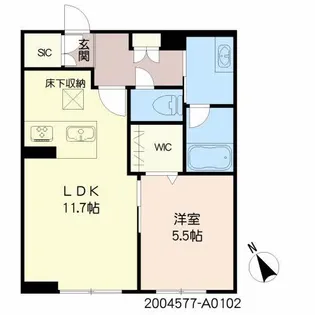 シャーメゾン ピースベル【1階】の間取り