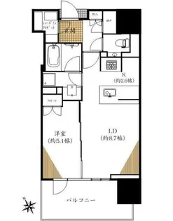 東京都渋谷区恵比寿1【マンション】の間取り