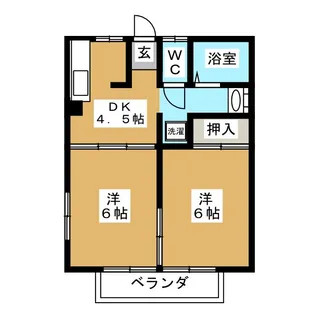 ハイツさつき【2階】の間取り
