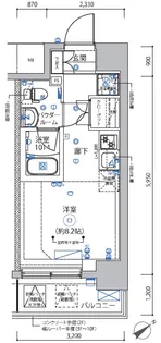 RELUXIA横濱反町【8階】の間取り