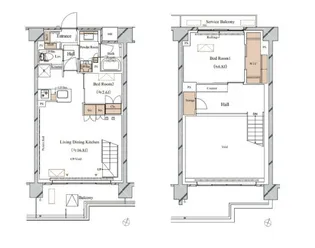 2LDKの間取り画像