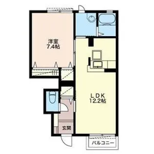 栃木県下都賀郡野木町大字丸林【アパート】の間取り