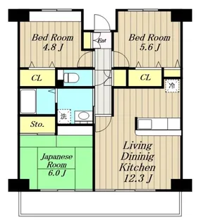 サンコリエS【4階】の間取り