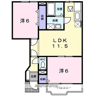 茨城県神栖市深芝南2【アパート】の間取り