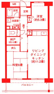 フロール山田町第1【9階】の間取り