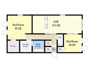 兵庫県加古川市平岡町山之上【アパート】の間取り