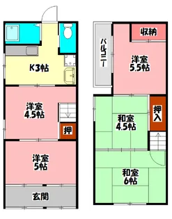 大阪府門真市柳町【一戸建】の間取り