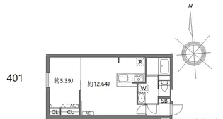 ルオーレ上北沢駅前【4階】の間取り