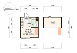 東京都中野区白鷺2【アパート】の間取り