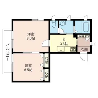 サニックスプラザTAMAGAWA【2階】の間取り