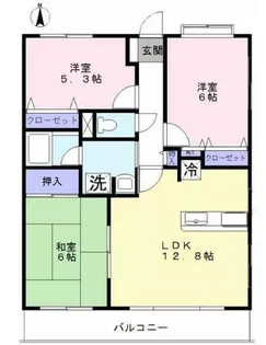 埼玉県さいたま市桜区大字大久保領家【マンション】の間取り