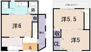 大阪府八尾市上尾町1【一戸建】の間取り