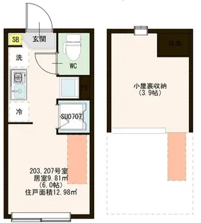 アーバンスカイ六郷【2階】の間取り