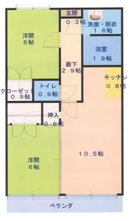 コンフォルト神埼【1階】の間取り
