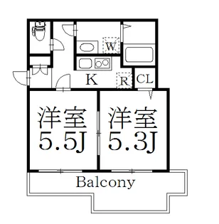 東京都中野区新井5【マンション】の間取り