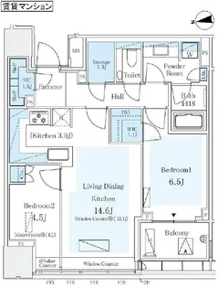 パークコート ザ・三番町ハウス【11階】の間取り