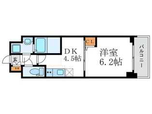 アクアプレイス京都三条朱雀【3階】の間取り