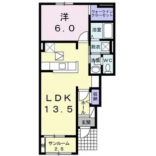 ル レーヴ【1階】の間取り