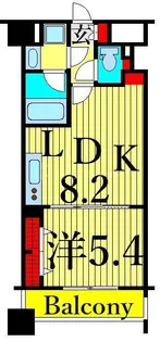 ラグジュアリーアパートメント三ノ輪【8階】の間取り