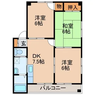 レジデンス門前【3階】の間取り