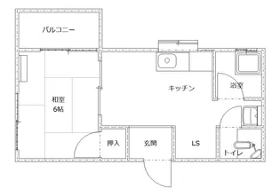 大名アパートA【2階】の間取り