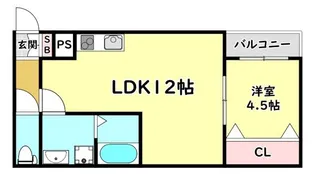 大阪府寝屋川市長栄寺町【アパート】の間取り