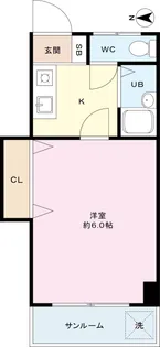 カメイハイツ【1階】の間取り