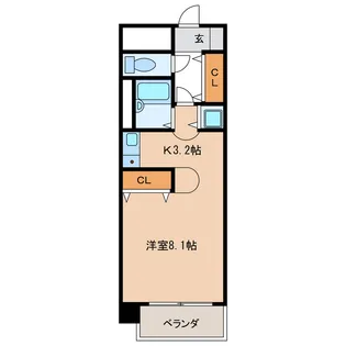 岐阜県岐阜市柳津町上佐波2【マンション】の間取り