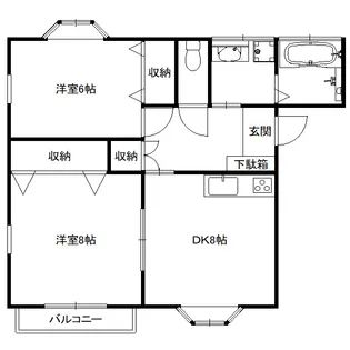 メイツ江俣【1階】の間取り