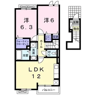 フォルトゥーナ・デーア【2階】の間取り