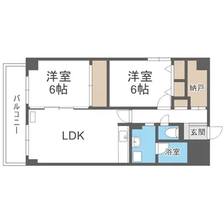 琴似コーポ山竹【3階】の間取り