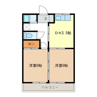 コーポゆずき【2階】の間取り
