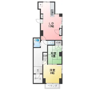 パリービル【3階】の間取り