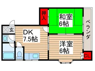 ジュネスコ-ト【1階】の間取り