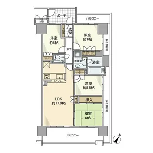 東京サーハウスセンターポート【3階】の間取り