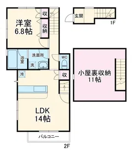 サンライズ四街道【2階】の間取り