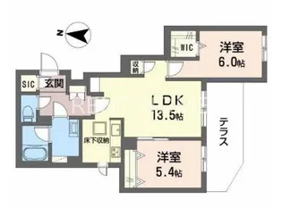 Lumitoile 久宝寺【1階】の間取り