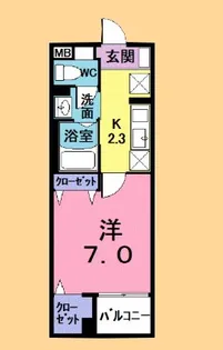 オレンティア【1階】の間取り
