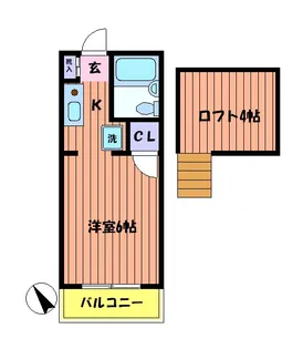 ブランドール立川【2階】の間取り