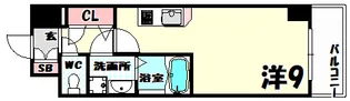 エスリード神戸海岸通【9階】の間取り