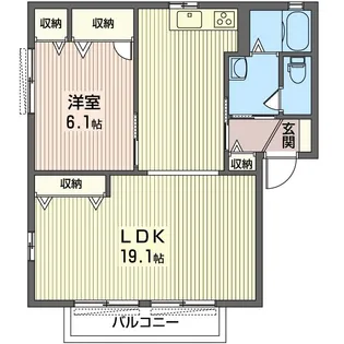 コーポ リリーフD【1階】の間取り