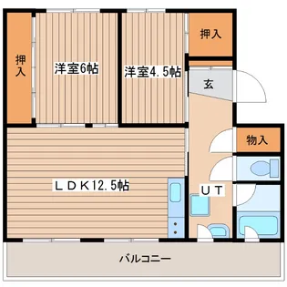 ビレッジハウス潮見ヶ丘4号棟【4階】の間取り